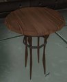 Round wooden table