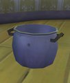 Empty silver pot